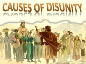Causes of disunity in the church 